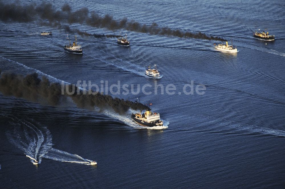 Luftbild Glücksburg - Start zum Dampferrennen auf der Flensburger Förde in Glücksburg im Bundesland Schleswig-Holstein