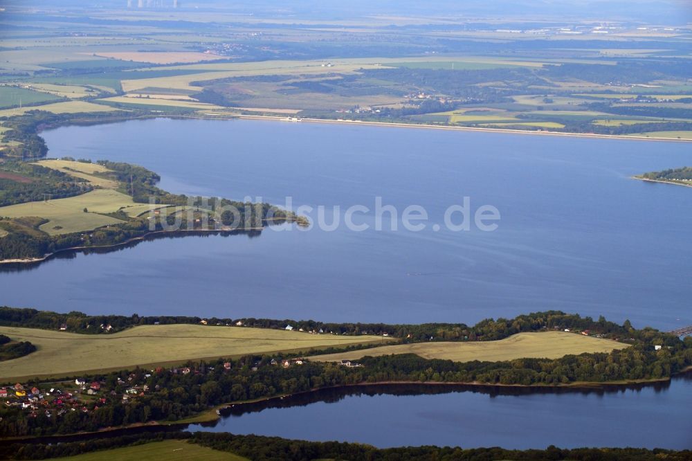Luftbild Chbany - Staubecken und Stausee in Chbany in Ustecky kraj - Aussiger Region, Tschechien