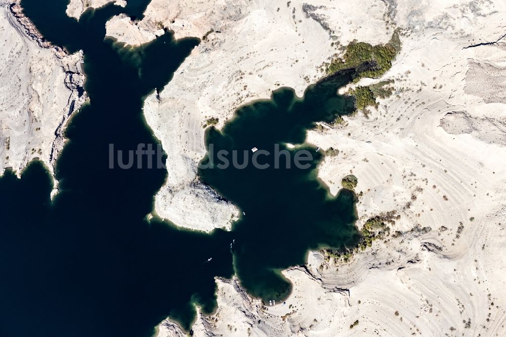 Luftaufnahme Echo Bay - Staubecken und Stausee in Echo Bay in Nevada, USA