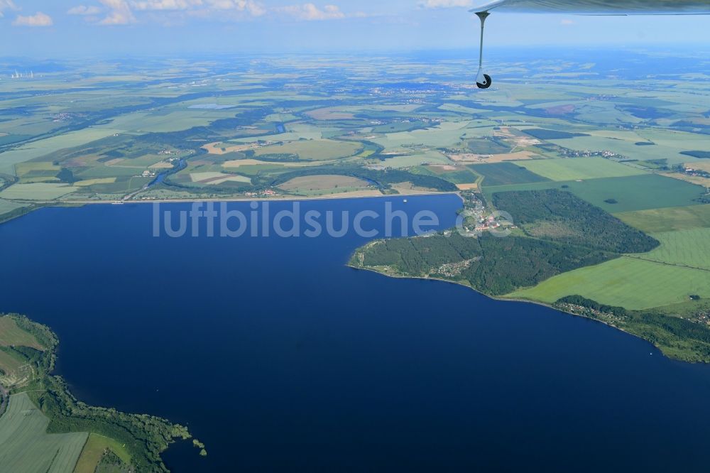 Luftaufnahme Kadan - Staubecken und Stausee in Kadan in Ustecky kraj - Aussiger Region, Tschechien