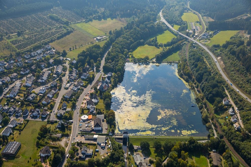 Luftaufnahme Olsberg - Staubecken und Stausee in Olsberg im Bundesland Nordrhein-Westfalen, Deutschland