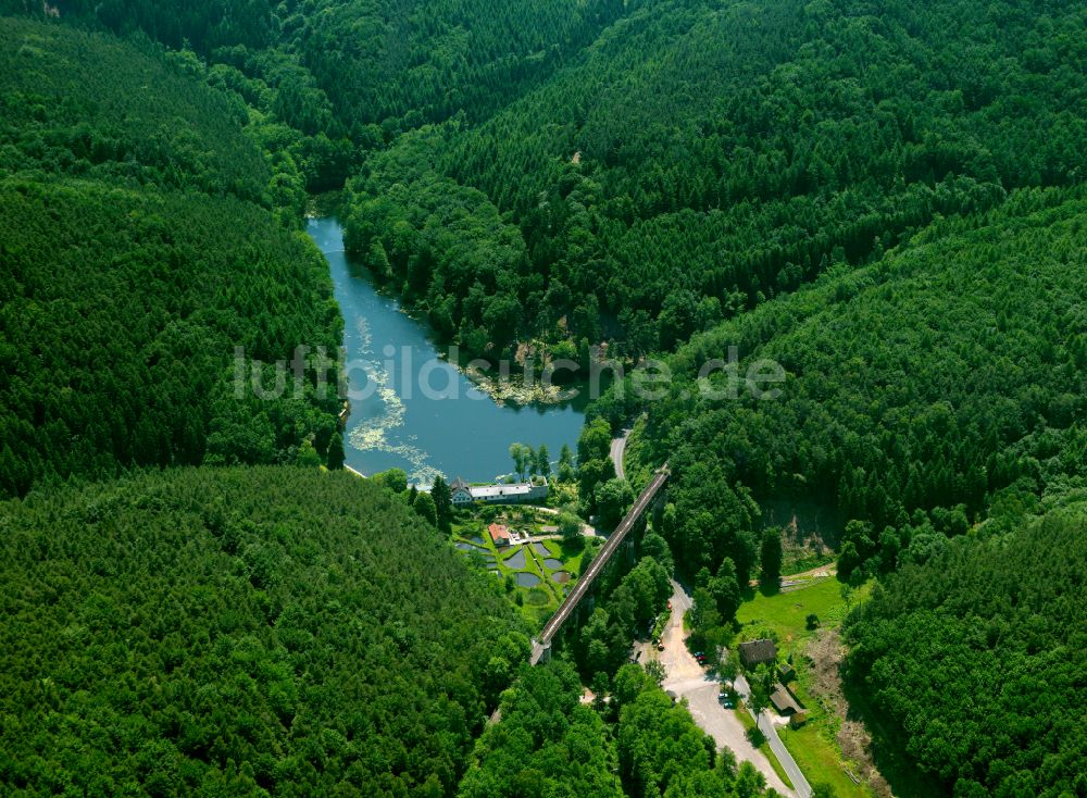 Luftbild Ramsen - Staubecken und Stausee in Ramsen im Bundesland Rheinland-Pfalz, Deutschland