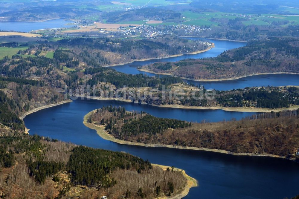 Luftaufnahme Saaldorf - Staubecken und Stausee in Saaldorf im Bundesland Thüringen, Deutschland
