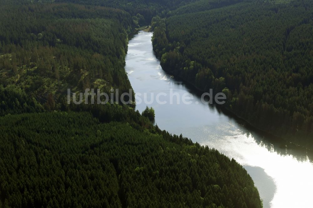 Luftbild Wernigerode - Staubecken und Stausee in Wernigerode im Bundesland Sachsen-Anhalt, Deutschland