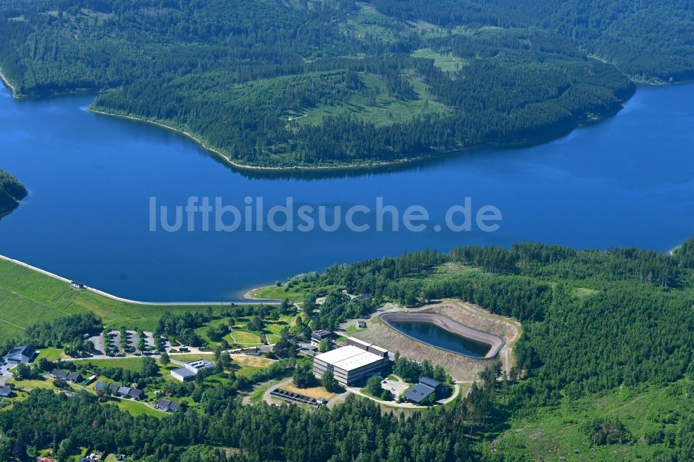 Luftbild Herzog Juliushütte - Staudamm am Stausee Granestausee in Herzog Juliushütte im Bundesland Niedersachsen, Deutschland