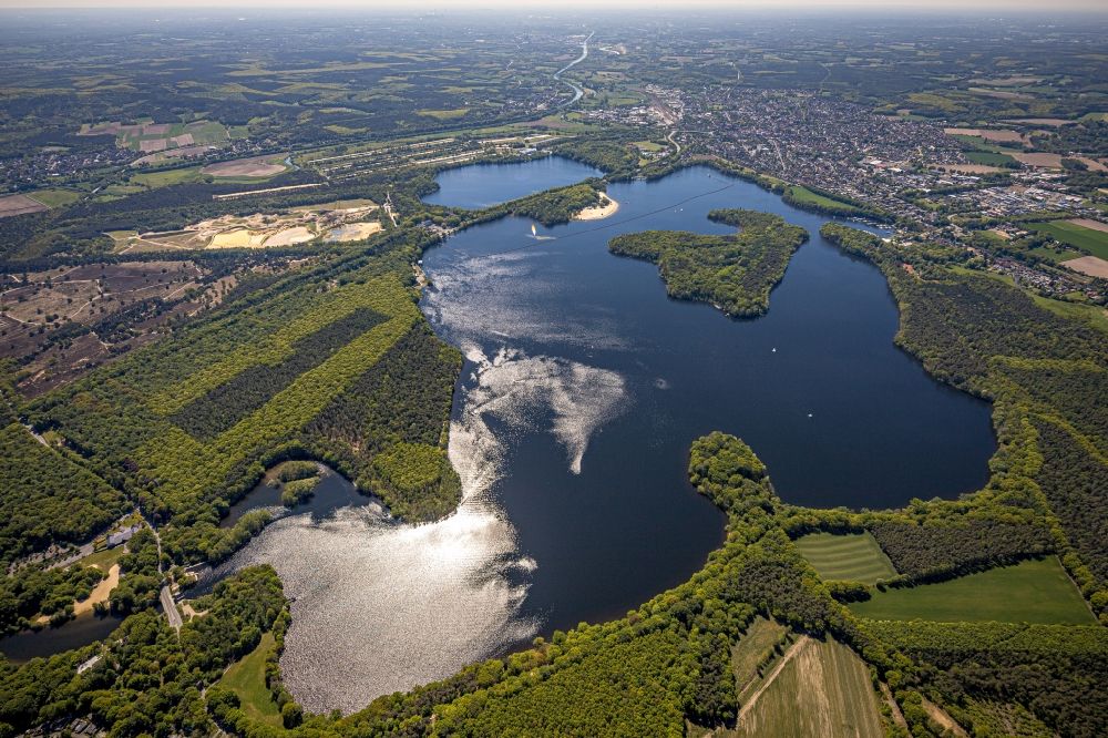 Luftaufnahme Haltern am See - Stausee in Haltern am See im Bundesland Nordrhein-Westfalen, Deutschland