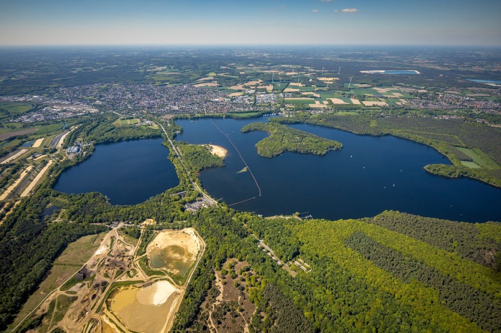 Luftaufnahme Haltern am See - Stausee in Haltern am See im Bundesland Nordrhein-Westfalen, Deutschland