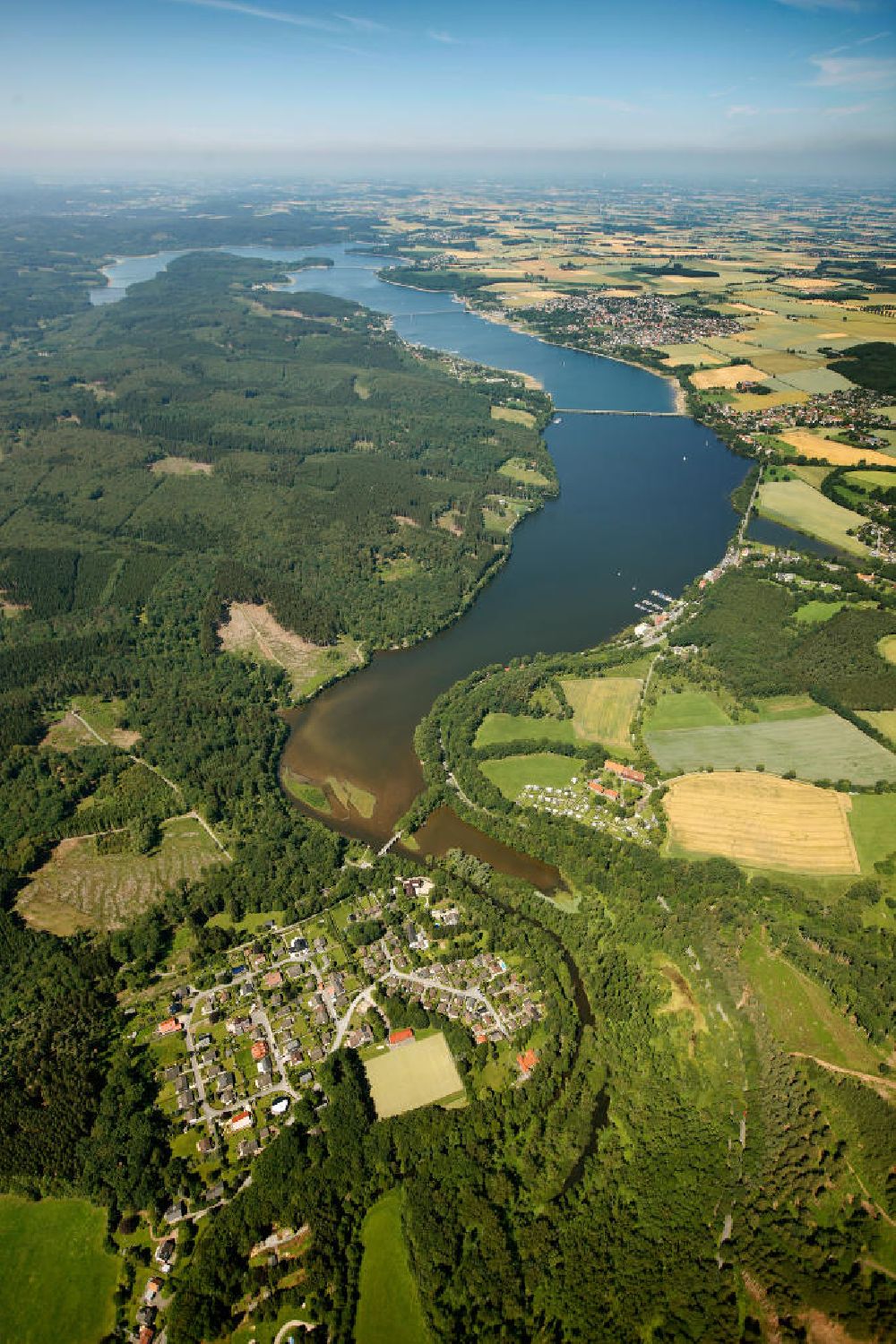 Luftaufnahme Möhnesee - Stausee Möhnesee in Nordrhein-Westfalen
