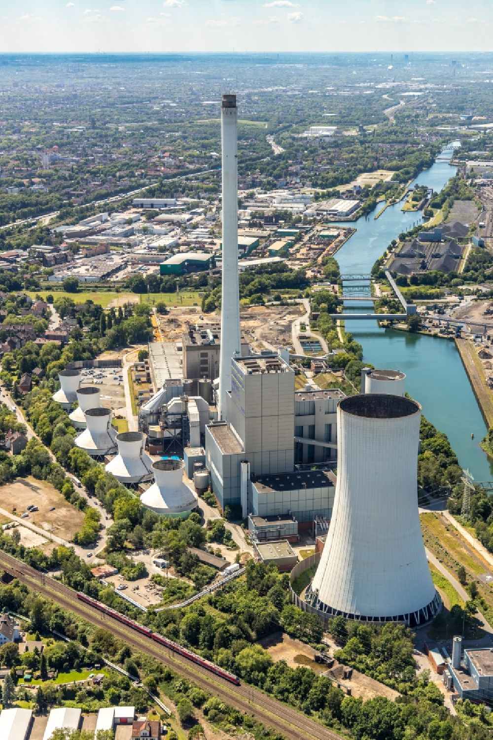 Herne von oben - Steag Heizkraftwerk Gruppenkraftwerk in Herne im Bundesland Nordrhein-Westfalen