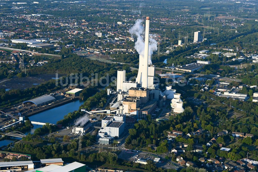 Herne von oben - Steag Heizkraftwerk mit Neubau des GuD-Kraftwerk der Projektgesellschaft GuD Herne GmbH in Herne im Bundesland Nordrhein-Westfalen
