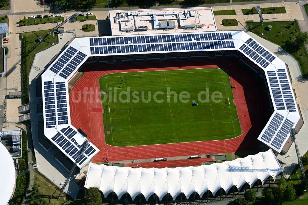 Erfurt aus der Vogelperspektive: Steigerwaldstadion in Erfurt im Bundesland Thüringen
