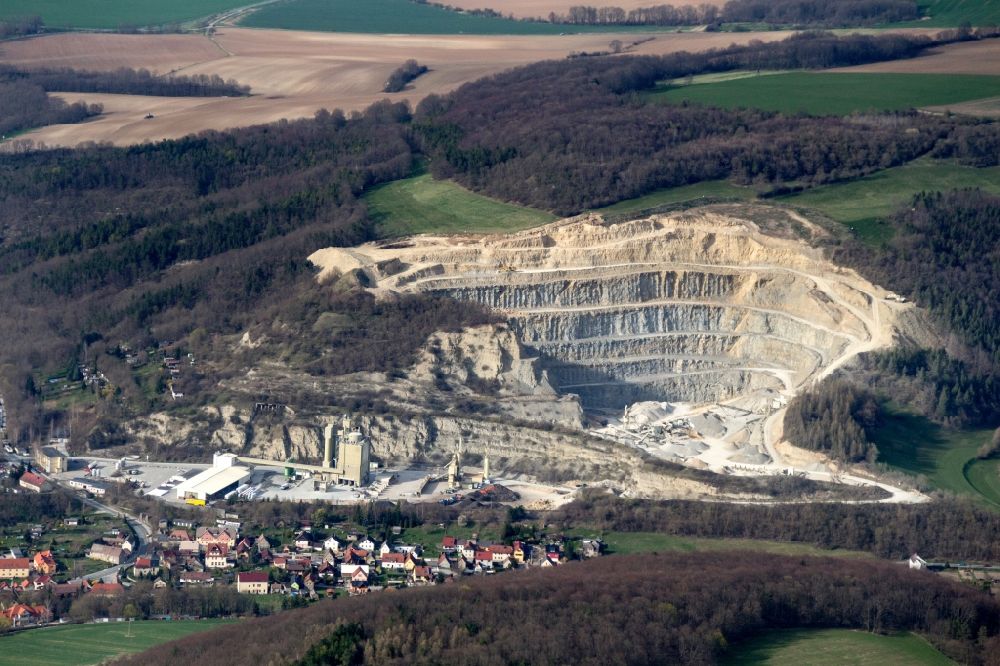 Luftbild Steudnitz - Steinbruch der Thomas-Gruppe in Steudnitz in Deutschland
