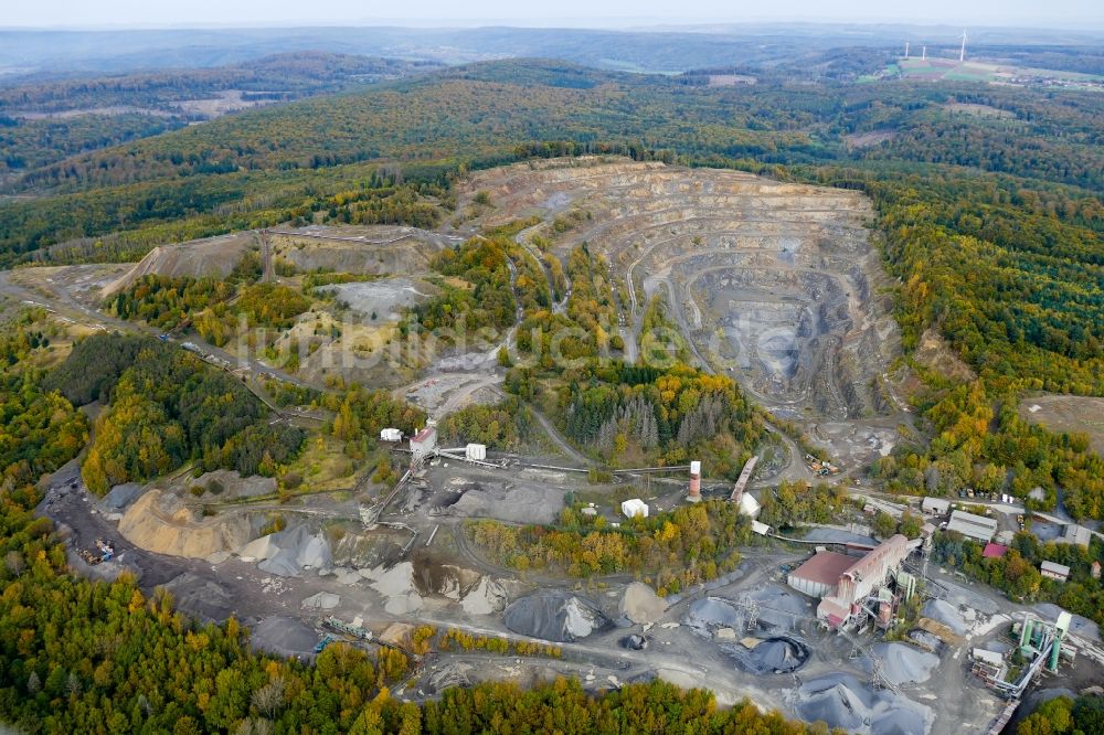 Luftbild Adelebsen - Steinbruch zum Abbau von Basalt in Adelebsen im Bundesland Niedersachsen, Deutschland