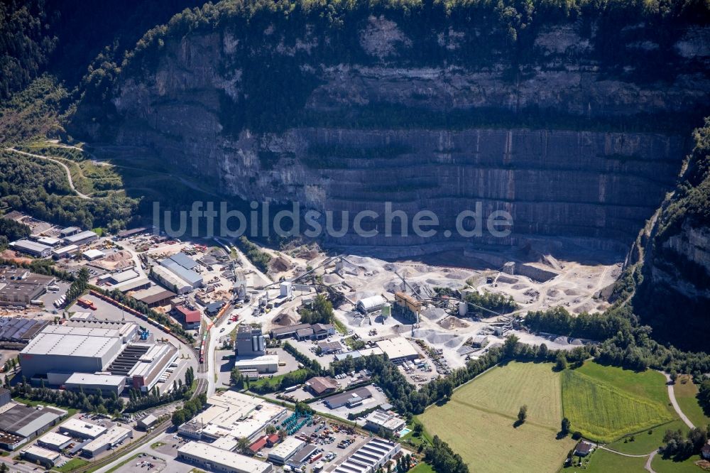 Luftbild Dornbirn - Steinbruch zum Abbau und zur Gewinnung Rhomberg Steinbruch Ges.mbH & Co OG in Dornbirn in Vorarlberg, Österreich