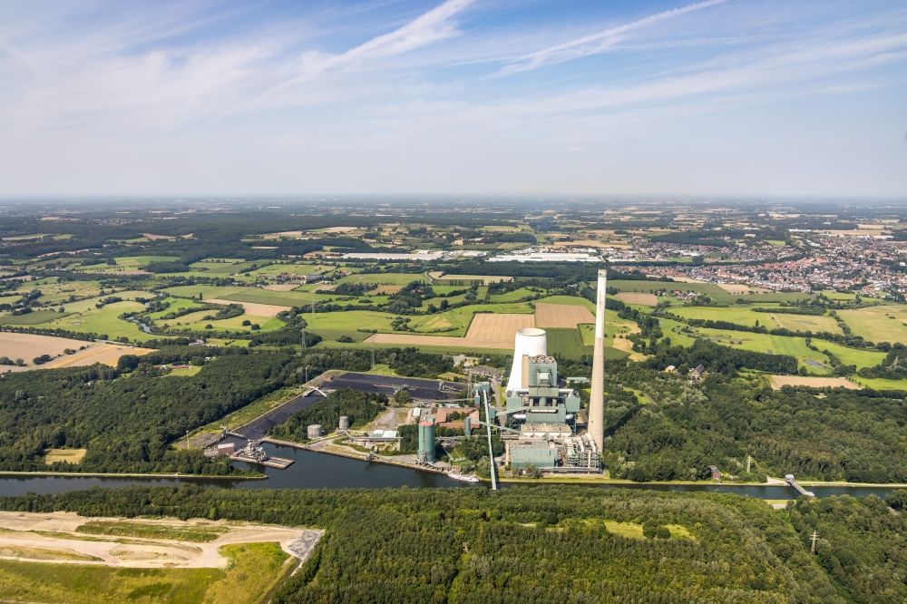 Bergkamen von oben - Steinkohlekraftwerk in Bergkamen im Bundesland Nordrhein-Westfalen, Deutschland