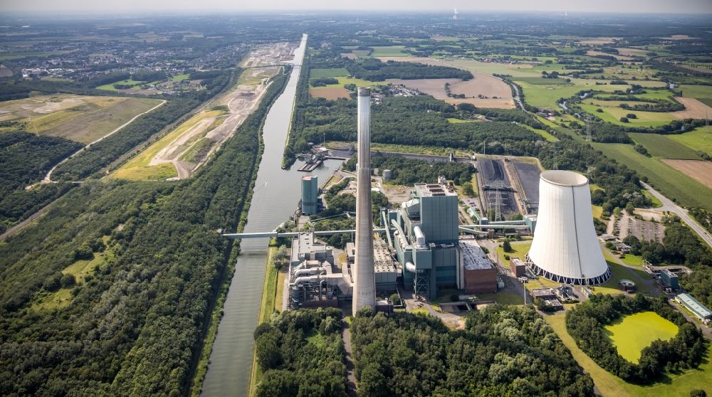 Luftaufnahme Bergkamen - Steinkohlekraftwerk in Bergkamen im Bundesland Nordrhein-Westfalen, Deutschland