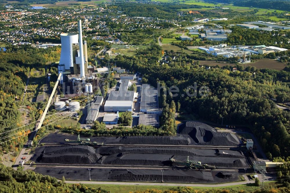 Bexbach aus der Vogelperspektive: Steinkohlekraftwerk Bexbach im Saarland