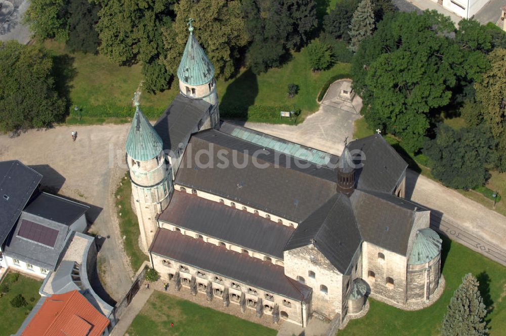 Gernrode von oben - Stiftskirche St.Cyriakus in Gernrode