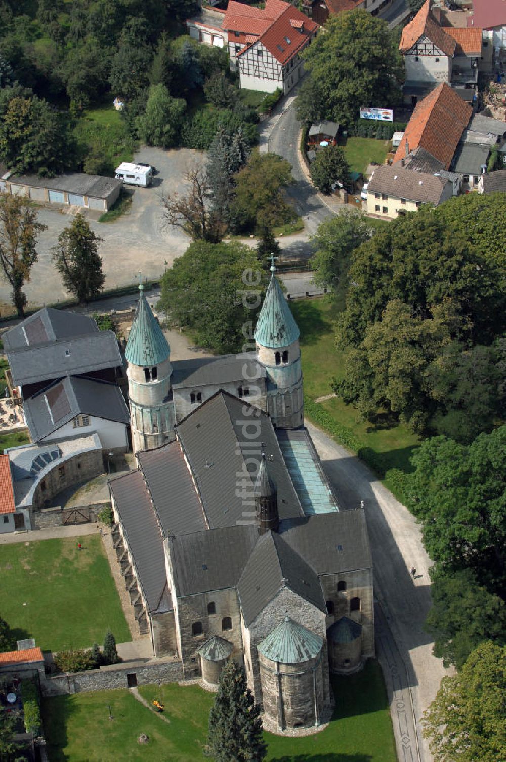 Luftbild Gernrode - Stiftskirche St.Cyriakus in Gernrode