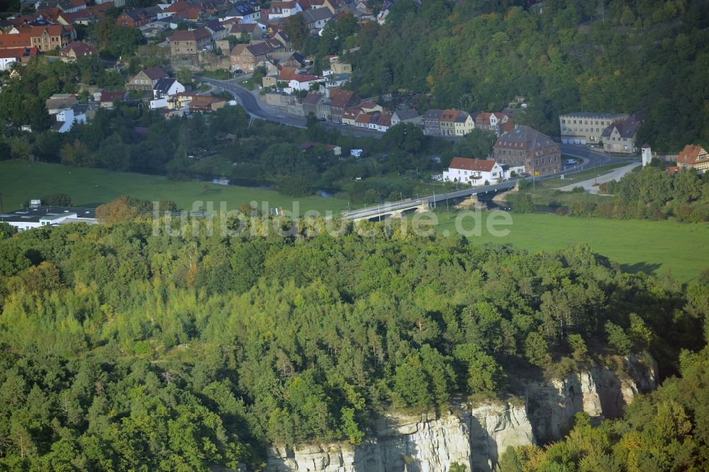 Luftbild Nebra (Unstrut) - Stillgelegter renaturierter Steinbruch bei Nebra (Unstrut) im Bundesland Sachsen-Anhalt
