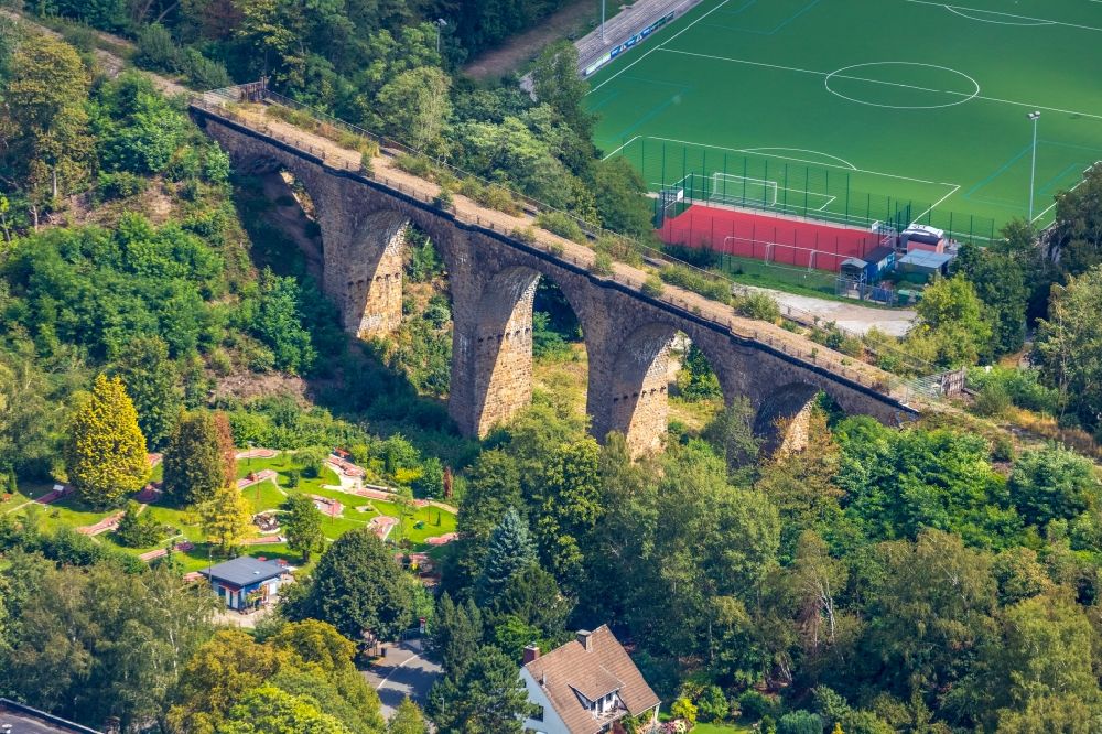 Gevelsberg von oben - Stillgelegtes Viadukt in Gevelsberg im Bundesland Nordrhein-Westfalen