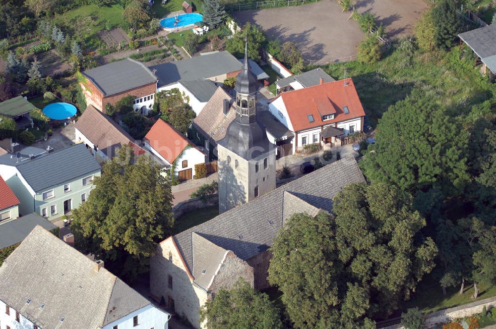 Luftbild Leitzkau - St.Marien und Cyprian (Nienburg)