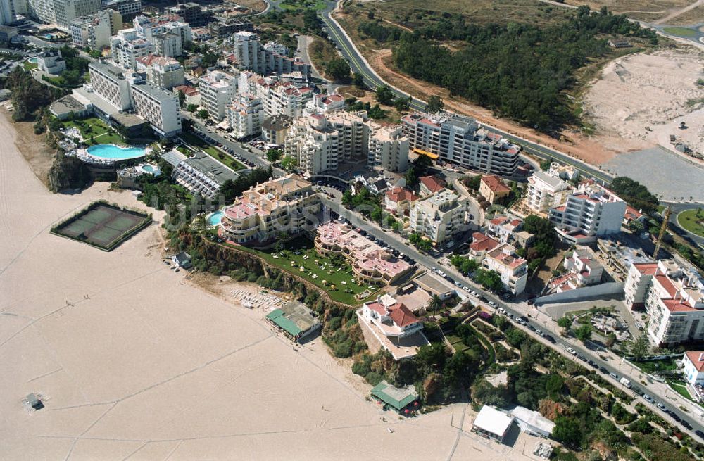 Luftaufnahme Praia da Rocha - Strandufer von Praia da Rocha an der Algarve in Portugal