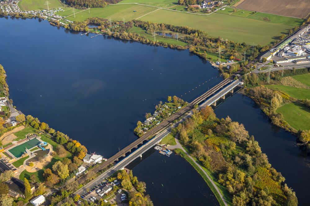 Luftbild Wetter (Ruhr) - Straßen- Brückenbauwerk Obergraben-Brücke in Wetter (Ruhr) im Bundesland Nordrhein-Westfalen