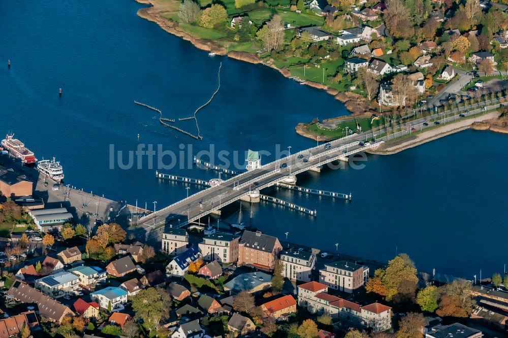 Luftbild Kappeln - Straßenbrücke über die Schlei in Kappeln im Bundesland Schleswig-Holstein, Deutschland