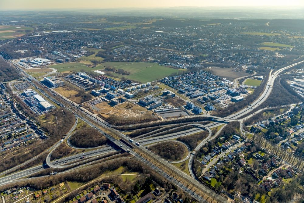 Luftbild Dortmund - Straßenführung der B1 - B236 in Dortmund im Bundesland Nordrhein-Westfalen, Deutschland