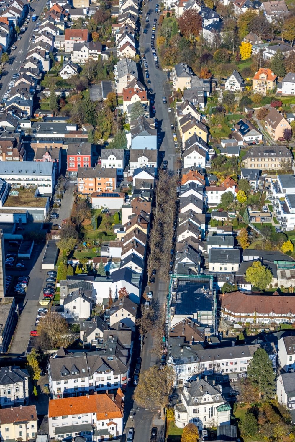 Luftbild Arnsberg - Straßenführung der Grafenstraße in der Innenstadt in Arnsberg im Bundesland Nordrhein-Westfalen, Deutschland