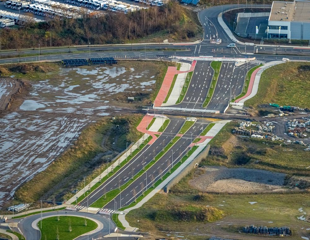 Luftbild Essen - Straßenführung der Helenenstraße in Essen im Bundesland Nordrhein-Westfalen, Deutschland