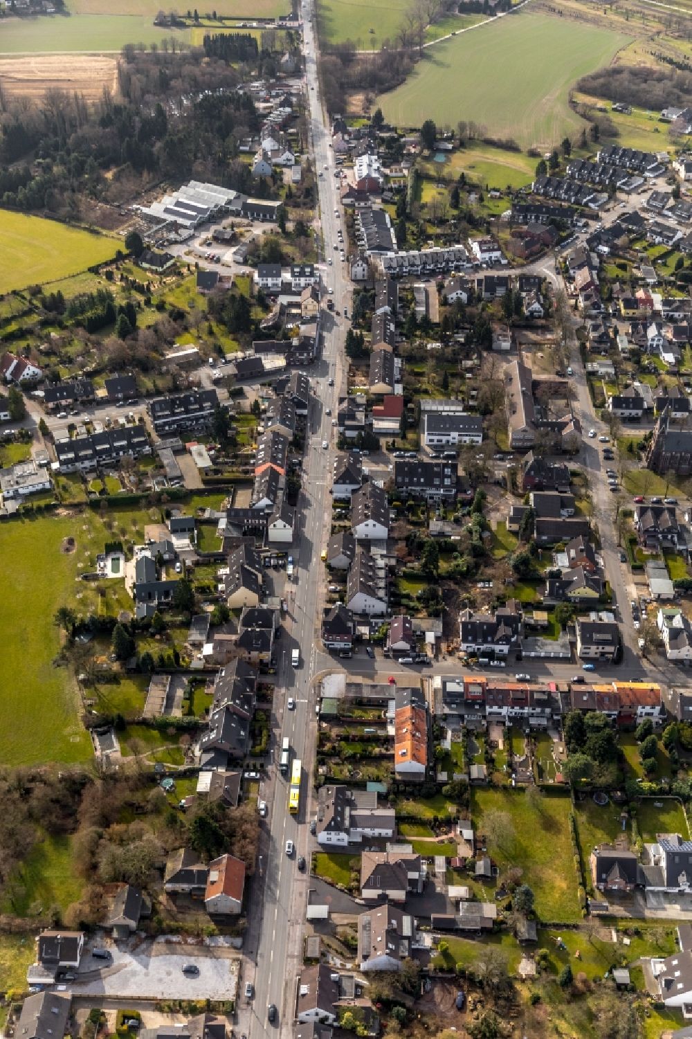 Luftbild Selbeck - Straßenführung der Kölner Straße in Selbeck im Bundesland Nordrhein-Westfalen, Deutschland