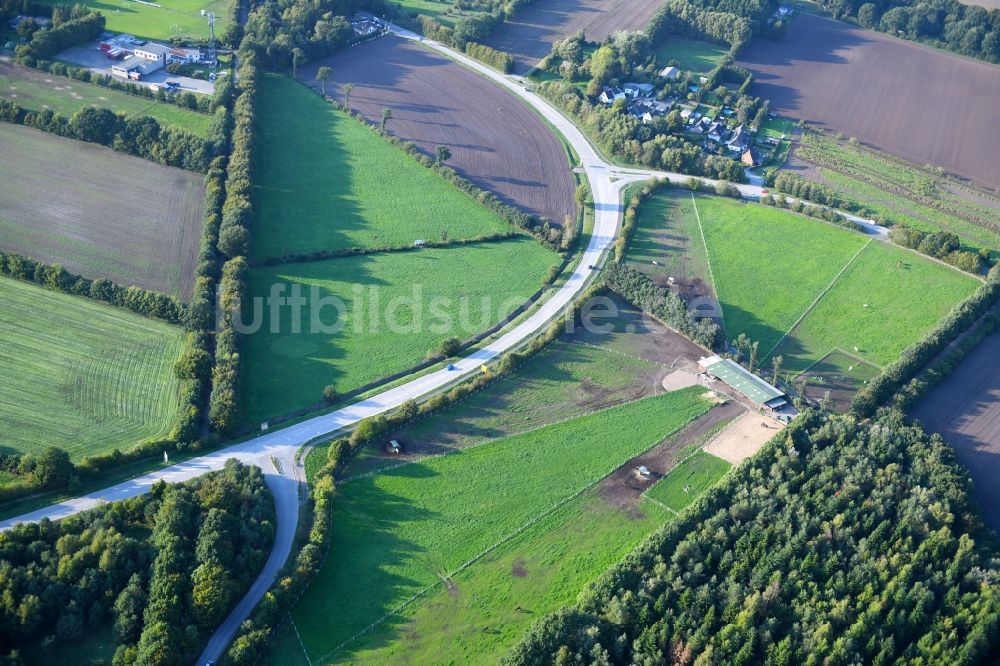 Luftbild Neumünster - Straßenführung der Landstraße L322 in Neumünster im Bundesland Schleswig-Holstein, Deutschland