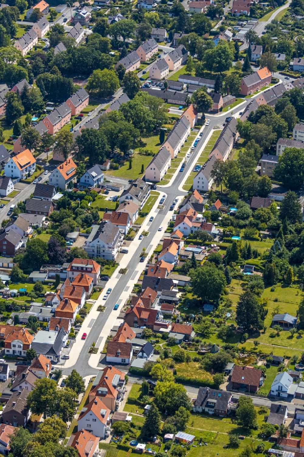 Soest aus der Vogelperspektive: Straßenführung Müllingser Weg in Soest im Bundesland Nordrhein-Westfalen, Deutschland
