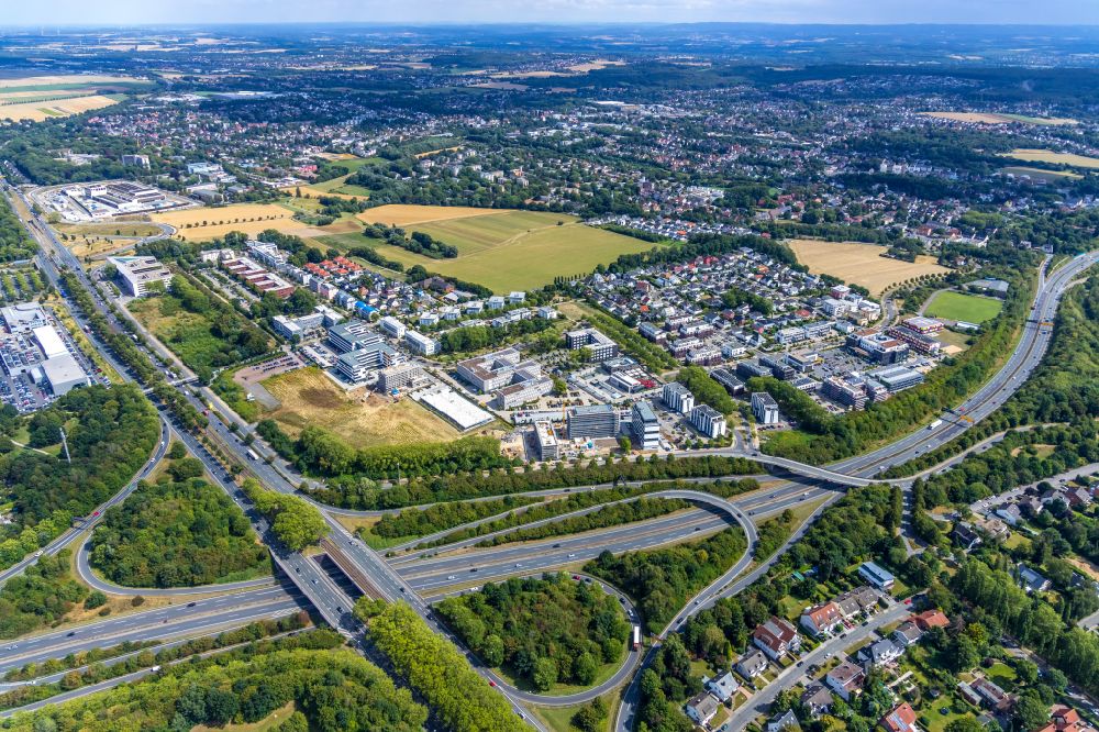 Luftaufnahme Dortmund - Straßenführung der B1 - B236 Stadtkrone Ost in Dortmund im Bundesland Nordrhein-Westfalen, Deutschland