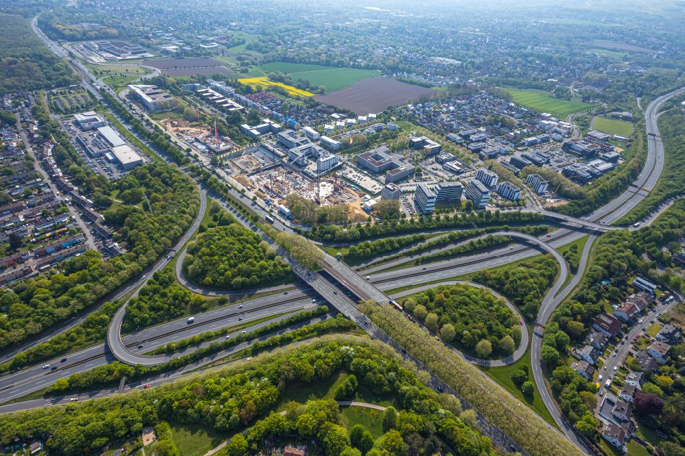 Luftbild Dortmund - Straßenführung der B1 - B236 Stadtkrone Ost in Dortmund im Bundesland Nordrhein-Westfalen, Deutschland