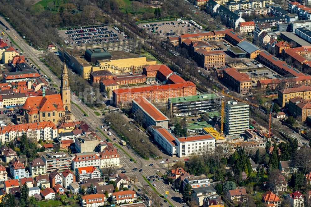 Luftbild Ludwigsburg - Straßenführung der Stuttgarter Straße in Ludwigsburg im Bundesland Baden-Württemberg, Deutschland