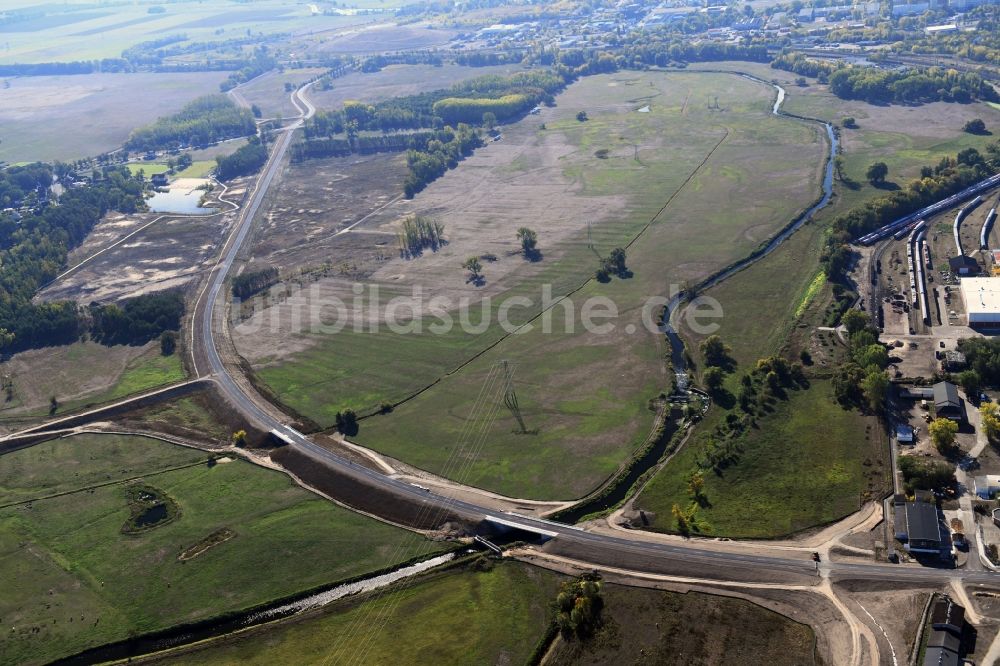 Luftbild Breese - Straßenverlauf der OU L11 in Breese im Bundesland Brandenburg, Deutschland