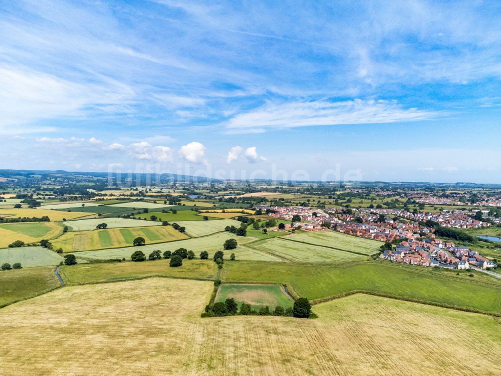 Luftbild Bridgwater - Strukturen auf landwirtschaftlichen Feldern in Bridgwater in England, Vereinigtes Königreich