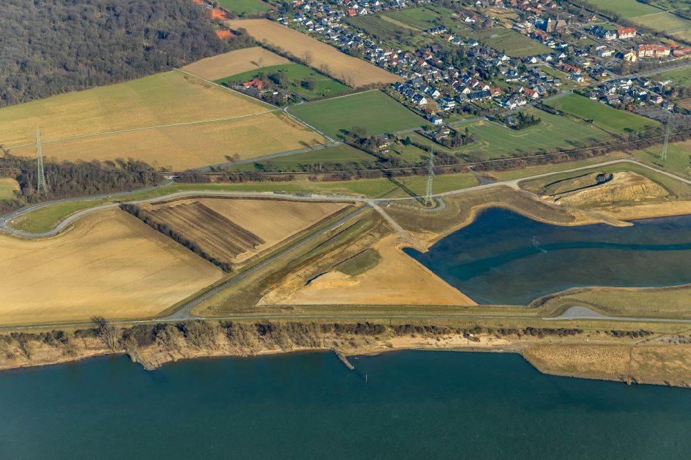 Eppinghoven aus der Vogelperspektive: Strukturen auf landwirtschaftlichen Feldern in Eppinghoven im Bundesland Nordrhein-Westfalen, Deutschland