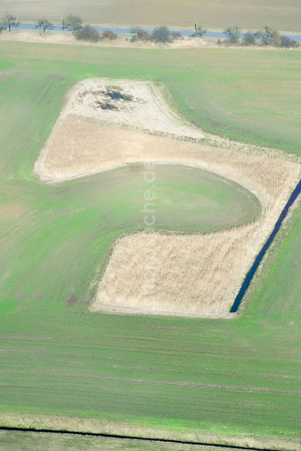 Lieberose aus der Vogelperspektive: Strukturen auf landwirtschaftlichen Feldern in Lieberose im Bundesland Brandenburg, Deutschland