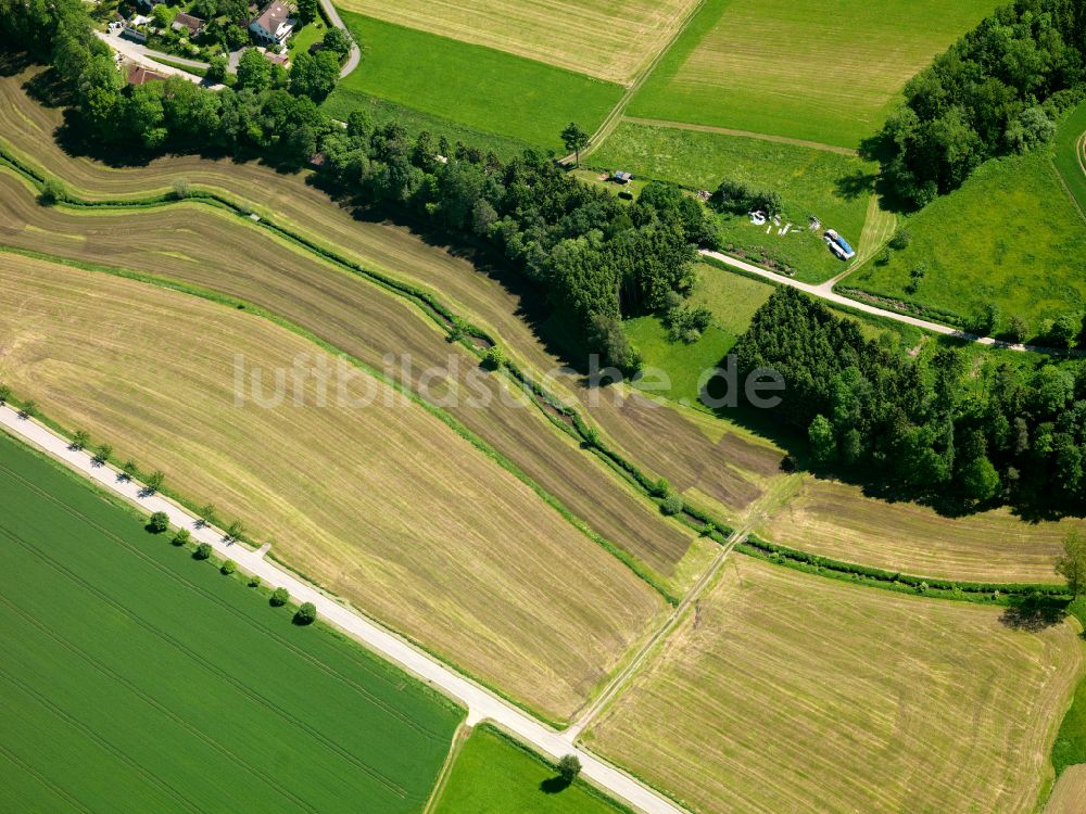 Luftbild Ringschnait - Strukturen auf landwirtschaftlichen Feldern in Ringschnait im Bundesland Baden-Württemberg, Deutschland