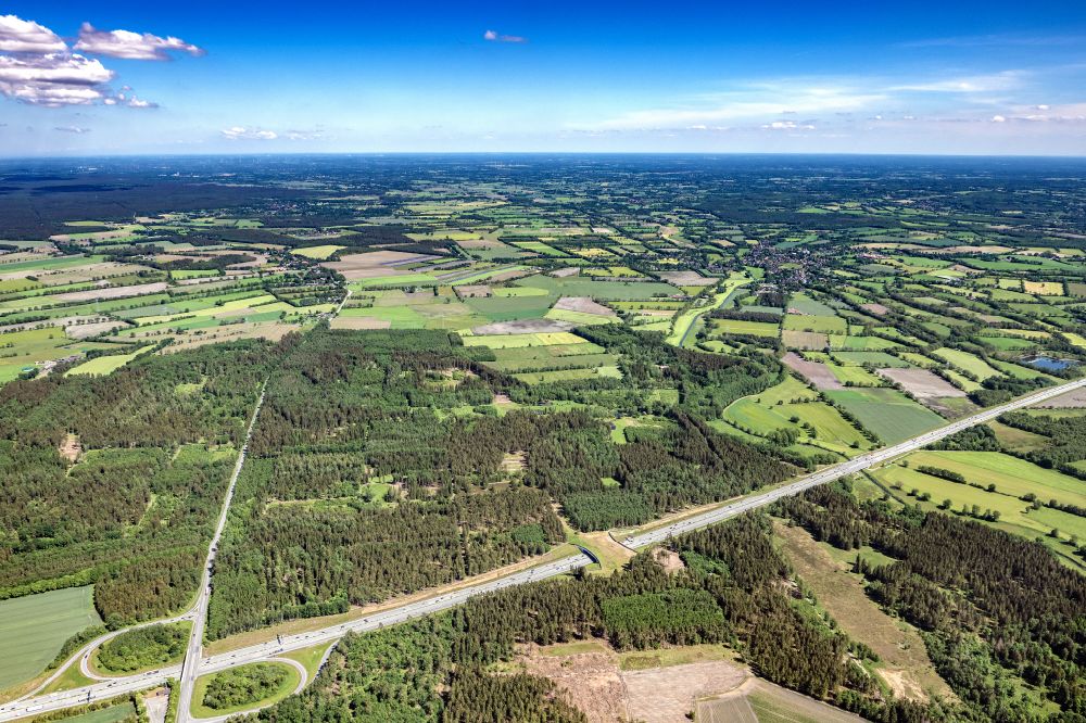 Luftbild Schmalfeld - Strukturen auf landwirtschaftlichen Feldern in Schmalfeld im Bundesland Schleswig-Holstein, Deutschland