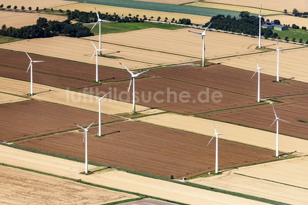 Luftbild Tiebensee - Strukturen auf landwirtschaftlichen Feldern in Tiebensee im Bundesland Schleswig-Holstein, Deutschland