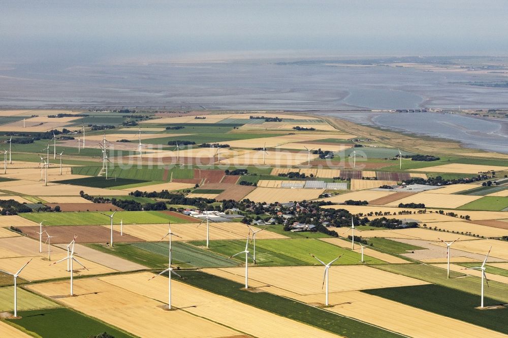Luftbild Tiebensee - Strukturen auf landwirtschaftlichen Feldern in Tiebensee im Bundesland Schleswig-Holstein, Deutschland