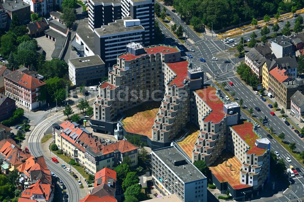 Luftaufnahme Braunschweig - Studenten- Wohnheim - Gebäude Affenfelsen in Braunschweig im Bundesland Niedersachsen, Deutschland