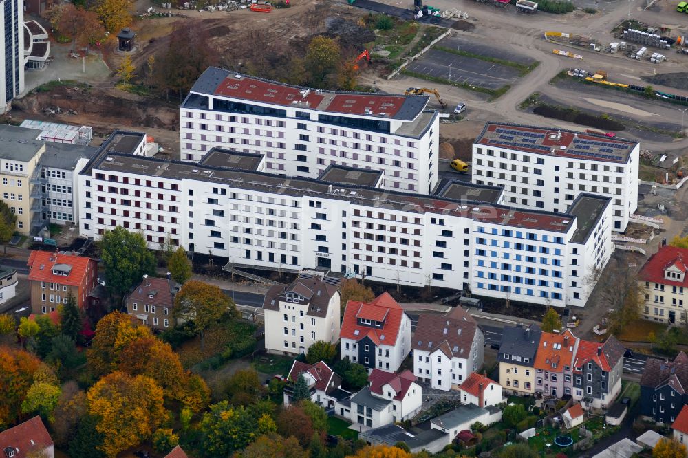 Luftaufnahme Göttingen - Studenten- Wohnheim - Gebäude Basecamp in Göttingen im Bundesland Niedersachsen, Deutschland