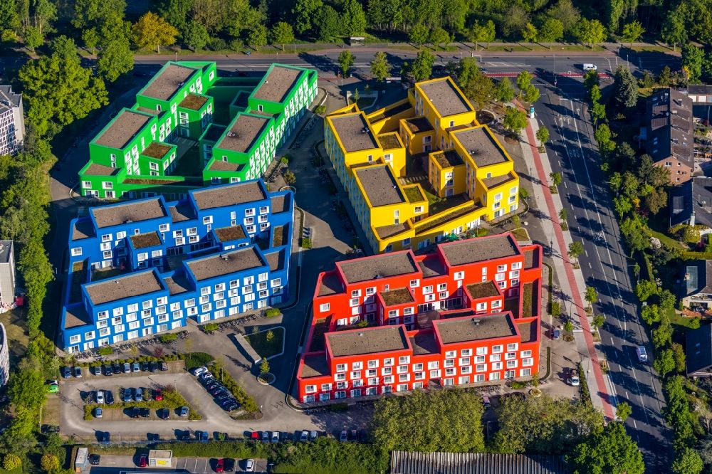 Münster aus der Vogelperspektive: Studenten- Wohnheim - Gebäude im Ortsteil Aaseestadt in Münster im Bundesland Nordrhein-Westfalen, Deutschland