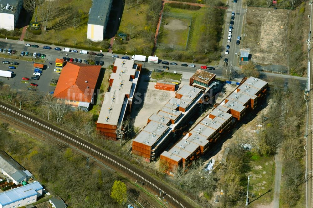 Luftaufnahme Berlin - Studenten- Wohnheim Studierendendorf EBA51 im Ortsteil Treptow in Berlin, Deutschland